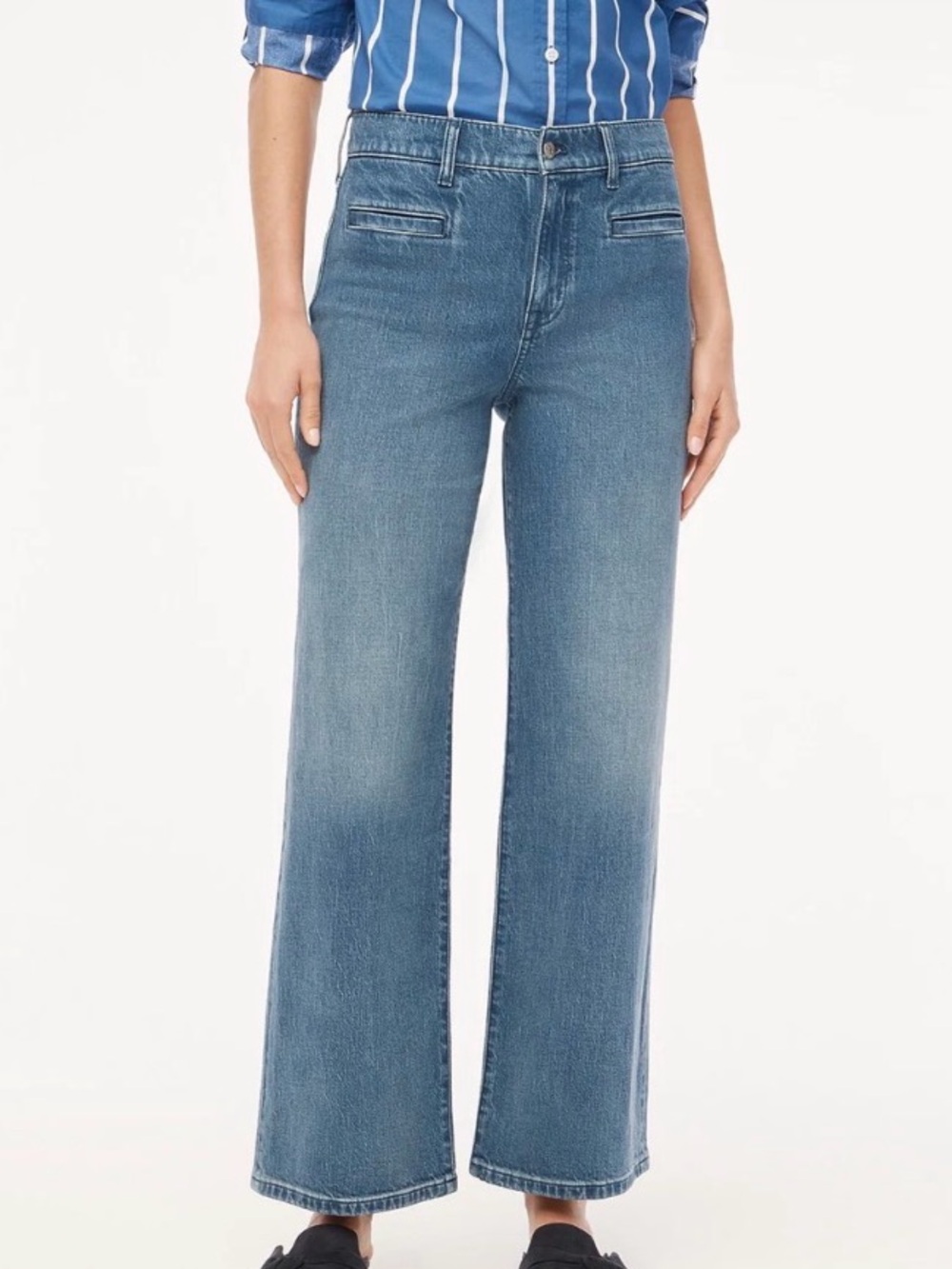 J. Crew Wide Leg Cropped Jeans